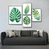 Customized Colorful Print Poster Green Plant Wall Picture on Canvas