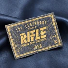 Classic Design Sew On Embossed Logo Garment Jeans Leather Patch Label