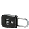 2018 New Product Zinc Alloy Key lock box safe with combination lock and key lock