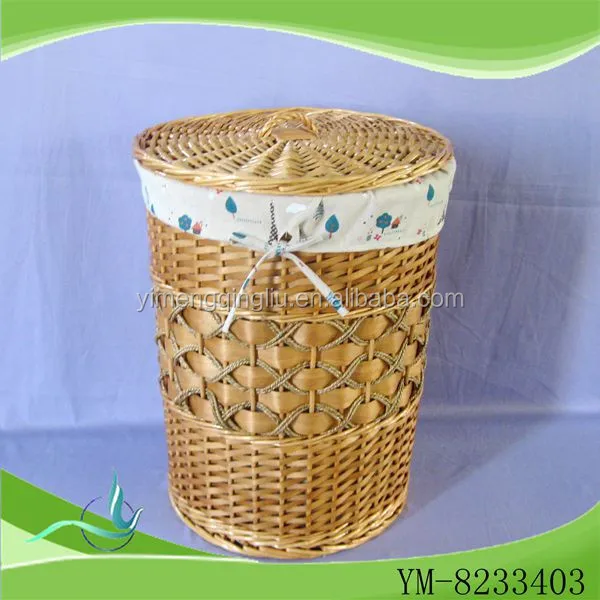handmade home storage willow/wicker/rattan laundry basket
