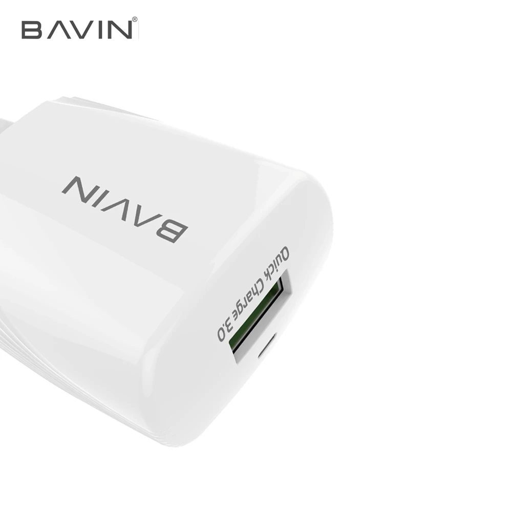 BAVIN QC3.0 mini charger fast charger sumsung original fire-proof quick charger 3.0, White
BAVIN QC3.0 mini charger fast charger sumsung original fire-proof quick charger 3.0, White
