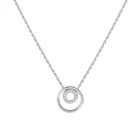 Custom 925 sterling silver gold plated fashion jewelry diamond geometric round pendant necklace for women 2019