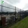 High security metal palisade angle rail W and D pale fence