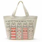 Fashion brand shiny lady cartoon hand tote shoulder cotton women bag