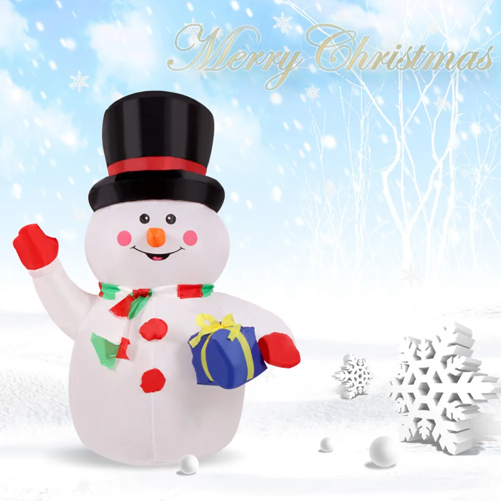 happy inflatable snowman figurine,christmas snowman figurines