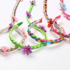 Fashion Handmade Hair Accessories Braid Hair Band With Small Flower For Girls Wigs Headband