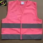 High Visibility Pink Reflective Kids Safety Vest