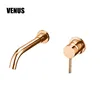 rose gold in wall single handle basin faucet waterfall tap mixer