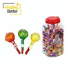Jar Packing Halal 12g Mix Fruit Pop Big Bom Lollipop Candy Hard Candy Ball Shape Fruit Whistle Lollipop