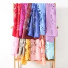 Chiffon georgette fabric plain shawl floral embroidery stoles scarf indian shawl