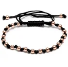 Fashion Cheap Men Women Adjustable Jewelry Copper Beaded Charm Rope Hand Woven Bracelet