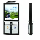 City outdoor sign solar advertising light box underground trash bins