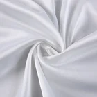 Polyester spandex plain dyed dull white poly bridal satin fabric for women dresses