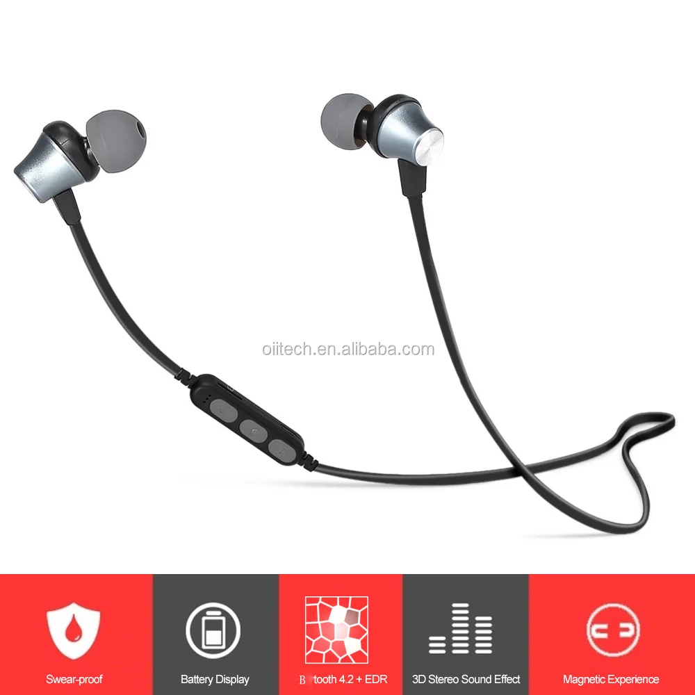 Magnetic metal wireless sports earphone MS-T2 support TF card - ANKUX.COM