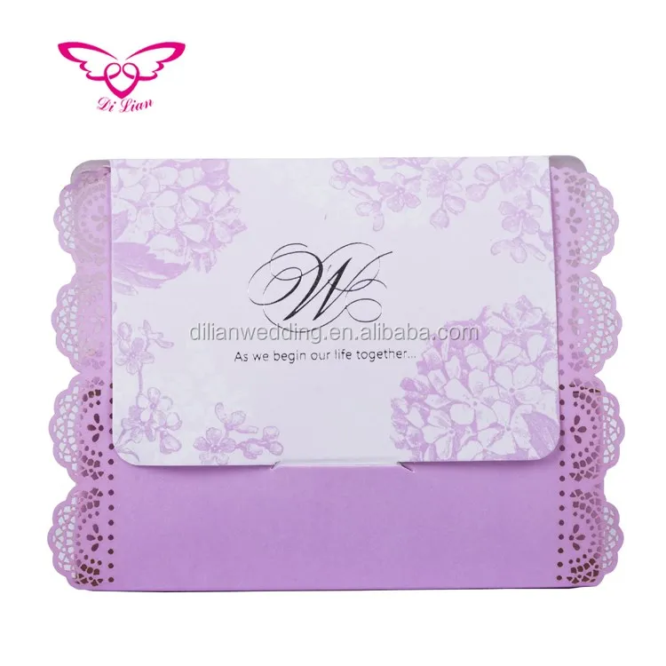 hot sale nice laser cut lace flower paper wedding box wedding