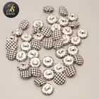 Aluminum button cover fabric with aluminum shank back for garments