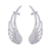 94671 Xuping large Angel wings Ear clip, white diamond Micro-mosaic Exquisite earrings big fashion earrings wholesale