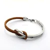 Comfortable wear jewelry off Stainless steel bracelet & leather bracelet