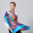 Famous design cheap new royal elegant style long 100% silk scarf shawl