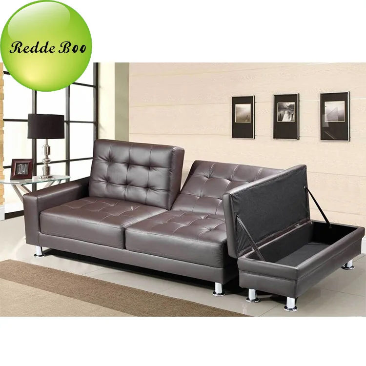 De cuero sintético con brazos de muebles para el hogar de tres asientos