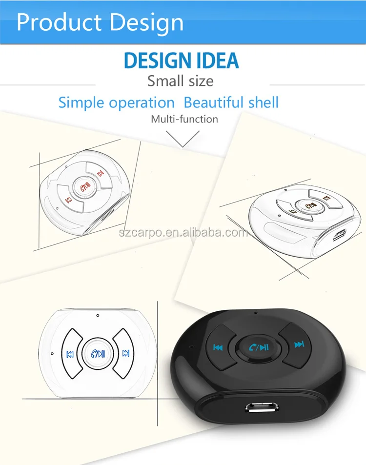 factory hotsale Hands-free rechargeable wireless adapter with microphone for car audio - ANKUX.COM