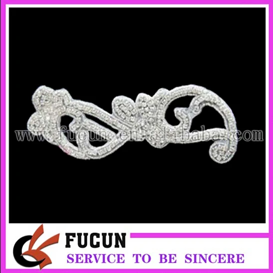 wholesale crystal rhinestone lace trim for bridal /kids clothing rhinestone appliques.jpg
