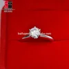 USA size 5/6/7/8 fashion classic 6 claw white gold ring 2 carat moissanite diamond ring