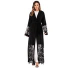 Muslim fashion robes Islamic stitching loose long-sleeved cardigan