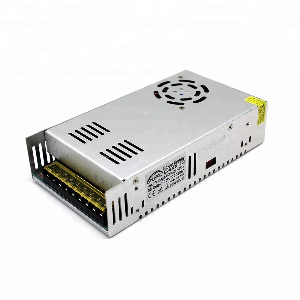 DC Power Supply 12V 50A 600w Led Driver Transformer AC110V 220V to12v dc Power Adapter for strip lamp CNC CCTV
DC Power Supply 12V 50A 600w Led Driver Transformer AC110V 220V to12v dc Power Adapter for strip lamp CNC CCTV
