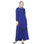 2018 Moroccan Dress Flower Embellished Silk Kaftan For Sale