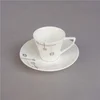 Vending italain porcelain custom small coffee cup and saucer set for meeting
