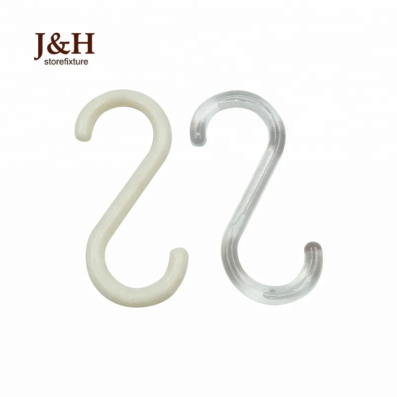 J&H Storefixture Symmetrical Clear White ABS Plastic Hanging Holder Shop Jewelry Kitchen Curtain Secured Small S Display Hook, White, customized
J&H Storefixture Symmetrical Clear White ABS Plastic Hanging Holder Shop Jewelry Kitchen Curtain Secured Small S Display Hook, White, customized