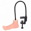 New Flexible Soft Plastic Model Foot Nail Trainer Practice Foot with Stand for Pedicure Nail Art Practice Training Display