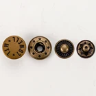High quality custom logo 4pcs metal press snap button for coat