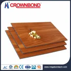 Crownbond wood cladding and wood facade acp,wood texture aluminum composite panel / interior/exterior wood wall