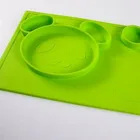 Silicone Placemat Kids Babies Toddlers Meal Plate Dishwasher Safe secondary vulcanization