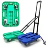 Folding Trolley TPR Wheel 360 Rotating Dolly Maximum Load-Bearing 440 lbs Folding Hand Dolly for Shopping or Business Travel