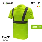 t shirt fiber seamless go dry performance tee for men's t-shirt no side seam dry fit high visibility reflective safety shirt