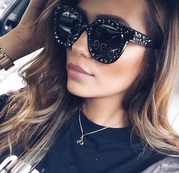 Luxury Italian Brand Sunglasses Women Crystal Square Sunglasses Mirror Retro Full Star Sun Glasses Female Black Grey Sun glasses
Luxury Italian Brand Sunglasses Women Crystal Square Sunglasses Mirror Retro Full Star Sun Glasses Female Black Grey Sun glasses