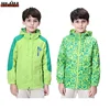 Europe Model Wholesale Child Fancy Nylon Waterproof Double Side Rain Jacket for Outdoor 2 Colors 6-16 Years