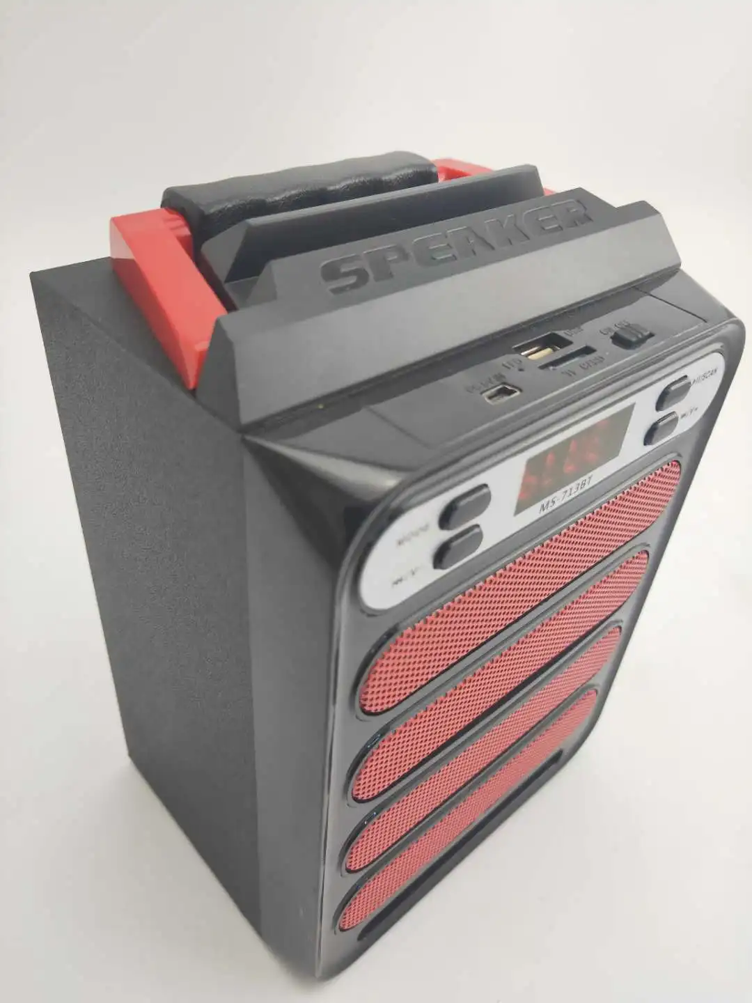 4inch mini portable mobile speaker stereo with usb/tf new Handle of Phone slot MS-713BT outdoor with fm radio - ANKUX.COM