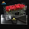 Naxilai 12 Slots Rectangle Water Holder Flower Store Display Case for Valentine's Day Mother's Day acrylic rose flower box