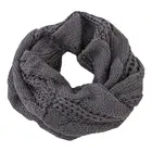 Fashion solid color keep warm winter scarf kids or adults knitted snood scarf