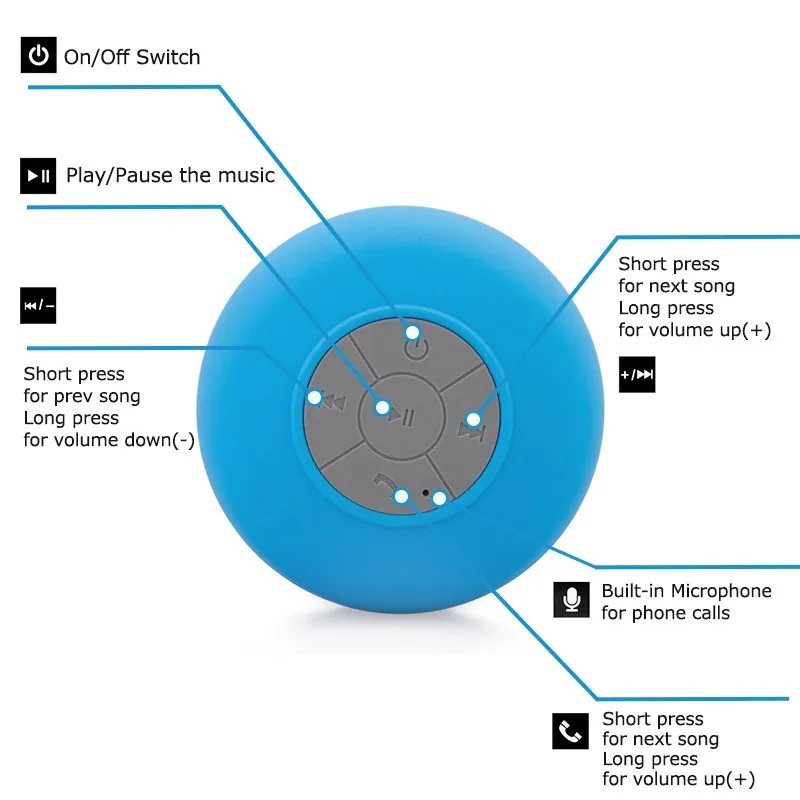 mini digital sound box shower speaker, Real sound speakers JM-014 - ANKUX.COM