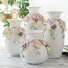 Home garden Chinese decorative ceramic porcelain beautiful hand crafts flower vases