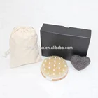 High quality custom logo bamboo Wooden bath Body brush for set