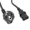 CEE7/7 European plug to IEC C13 with H05VV-F 1.0mm2 black wire 6 feet CEE7/7 to C13 mains power lead CEE7/7 to C13 mains cable