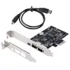 Firewire Card PCIe 800 Adapter with Low Profile Bracket Cable 3 Port 6 Pin4 Pin IEEE 1394 for Windows 10