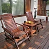 Solid oak teak outdoor garden dining chair wood folding chair