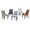 2019 New Style French Dining Room Chair / Tufted Fabric Dinning Chairs